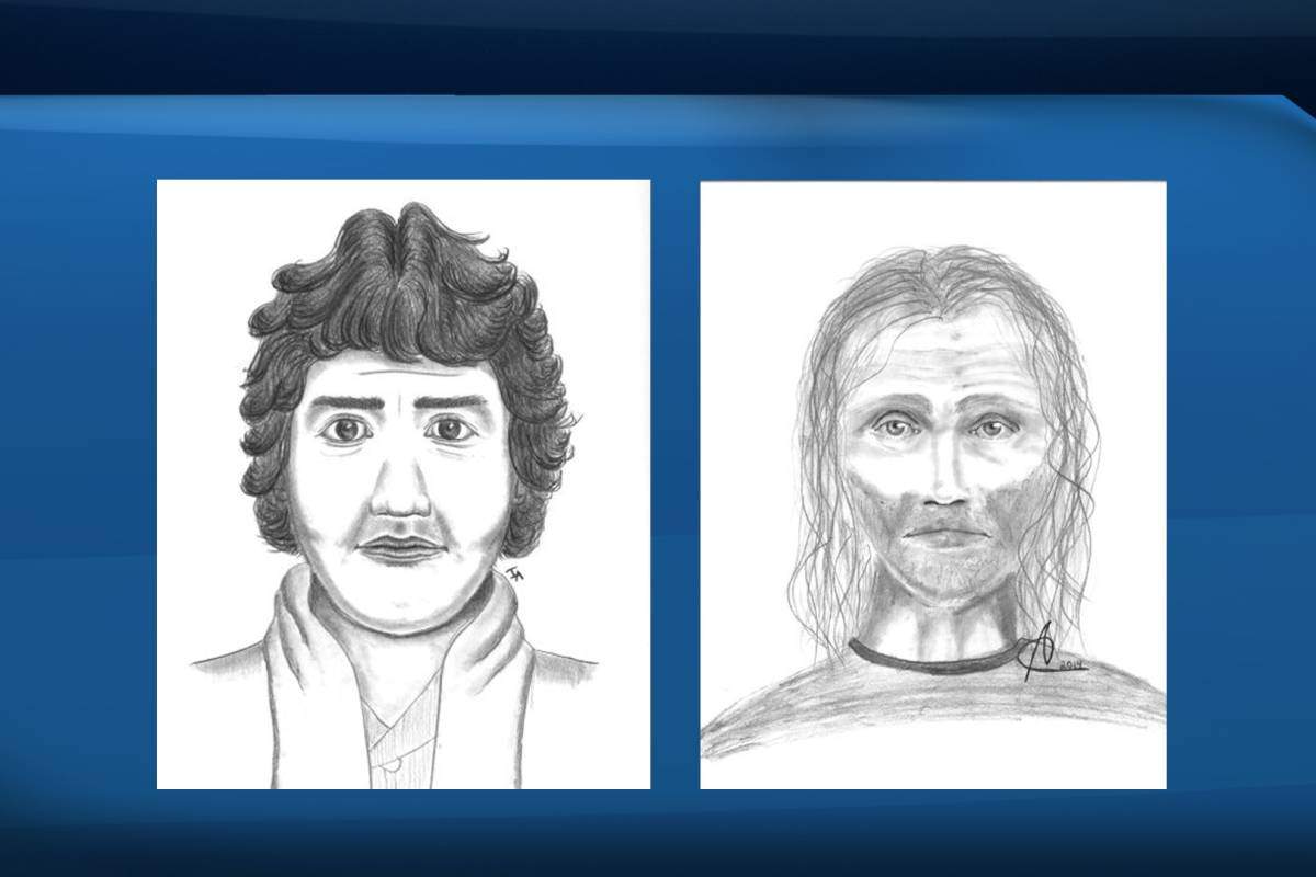 Drawings of two men seen in the area near the Carlson’s home on Feb. 14 and 15, 2014 who they wish to speak with.