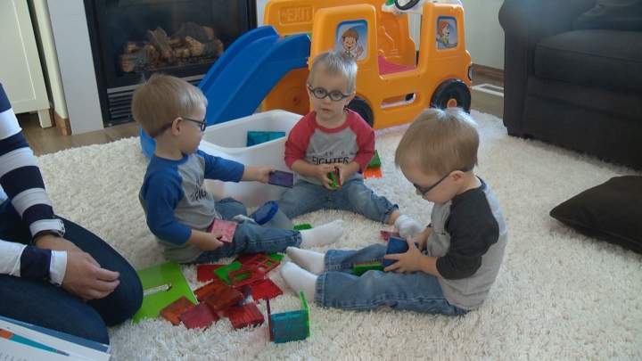 Alberta toddler triplets adjusting to life after cancer - image