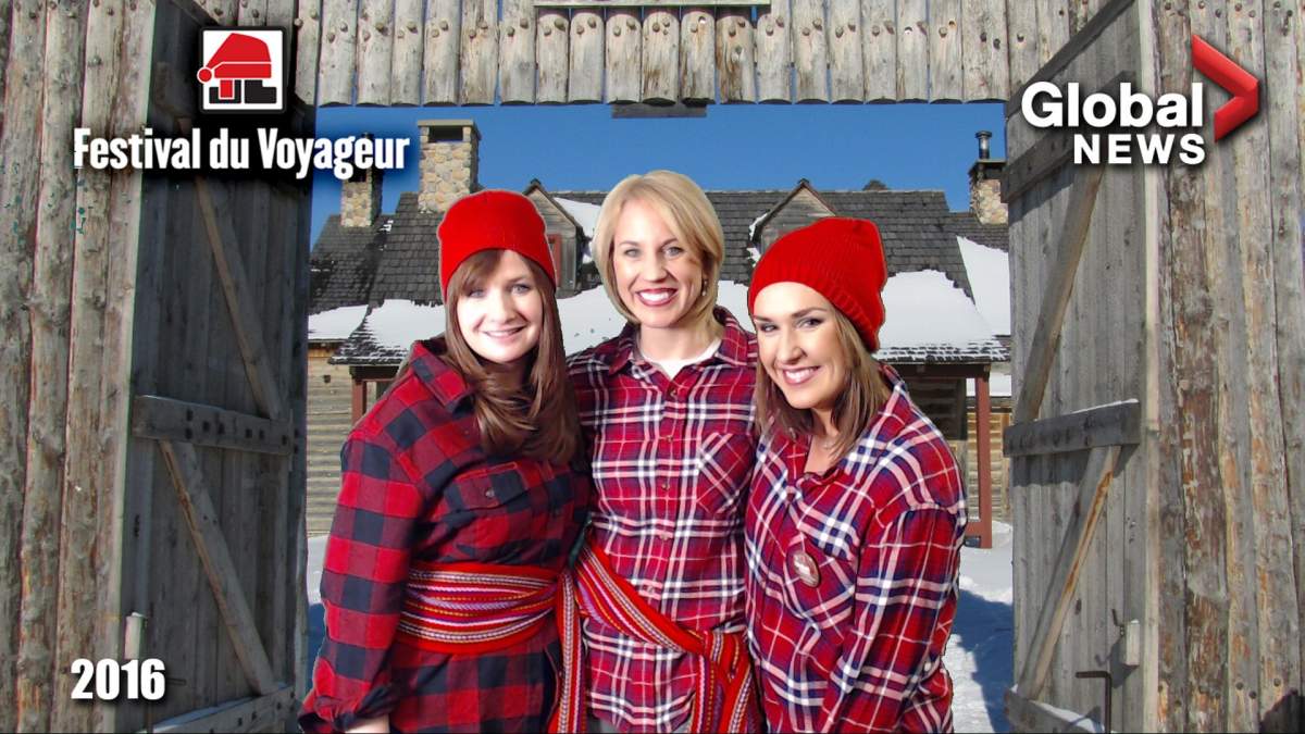 Global Winnipeg's new Evening News team channelling their inner voyageur.