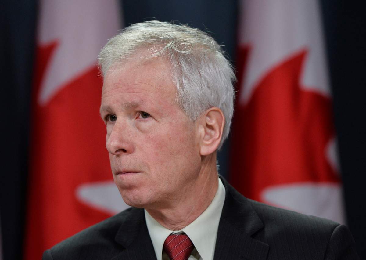 Minister of Foreign Affairs Stephane Dion speaks to media during a press conference in Ottawa on Monday, February 8, 2016. 