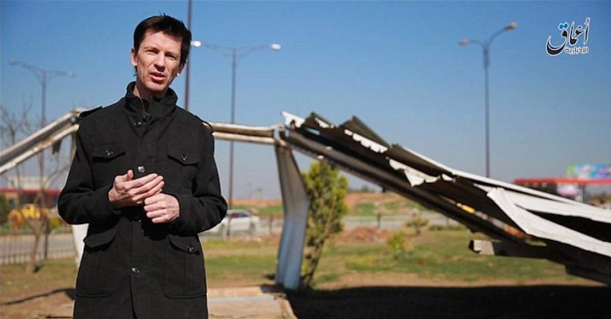 This photo posted online by the Islamic State group-affiliated Amaq News Agency on Friday, March 18, 2016 shows British journalist John Cantlie, who is being held hostage by the militants, during a stand-up for an IS propaganda video in Mosul, Iraq. It is the first video featuring Cantlie to be released by the group since February 2015 when he appeared purportedly from Syrias Aleppo province. 