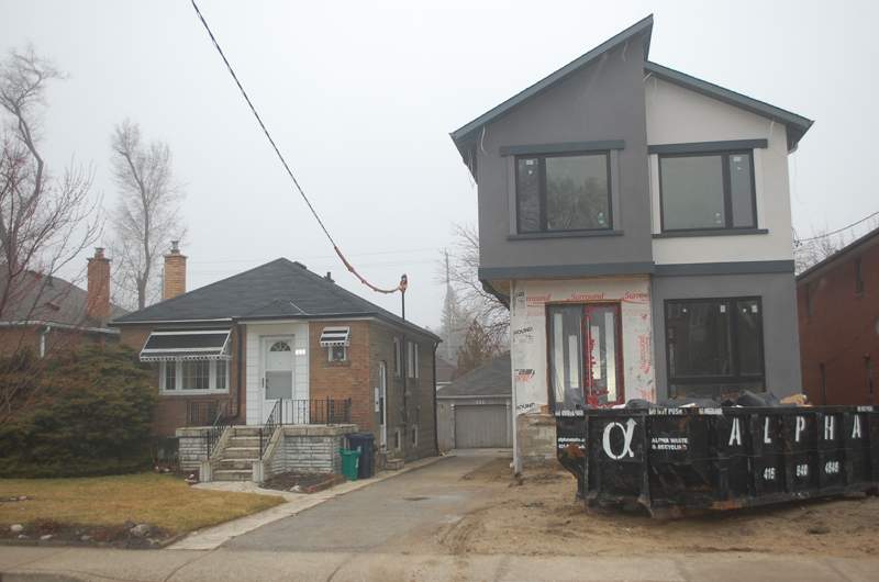 In Toronto’s East York neighbourhood, modest postwar houses are giving way to much bigger ones. 