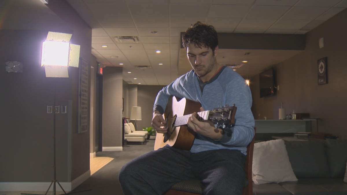 Manitoba Moose forward Austen Brassard shows his off-ice talents.