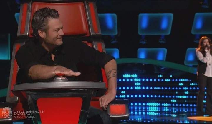 The moment Blake Shelton decided he wanted Canadian Brittany Kennell on his team, Monday, March 7, 2016.