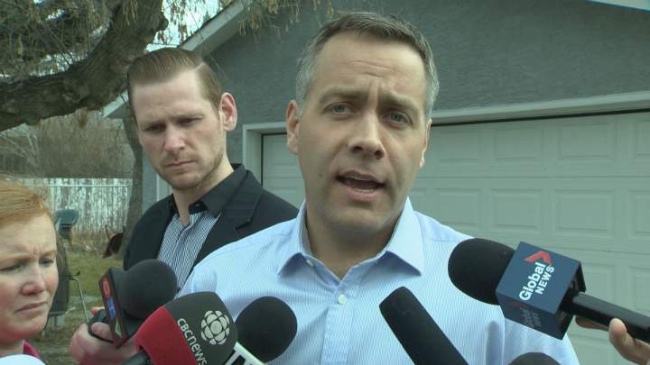 NDP Leader Cam Broten said the party would lower the cost of utilities and cut taxes for middle-class families if elected. 