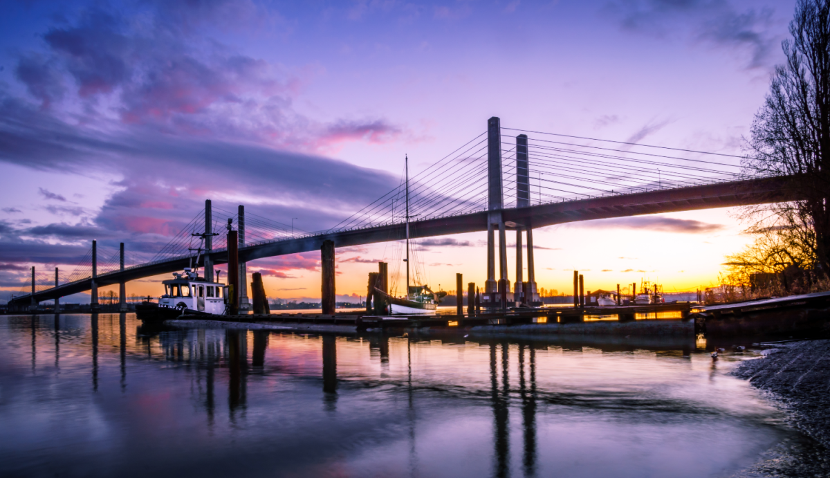 The Golden Ears Bridge, one of two bridges in Metro Vancouver that are currently tolled. 