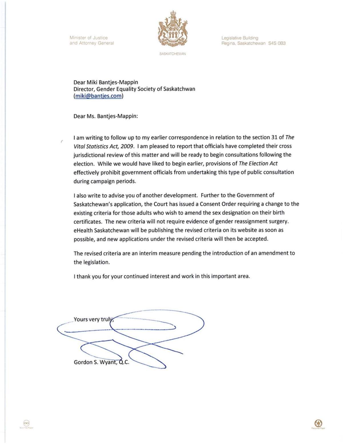 Proof of gender reassignment surgery no longer required for birth certificate amendments - image