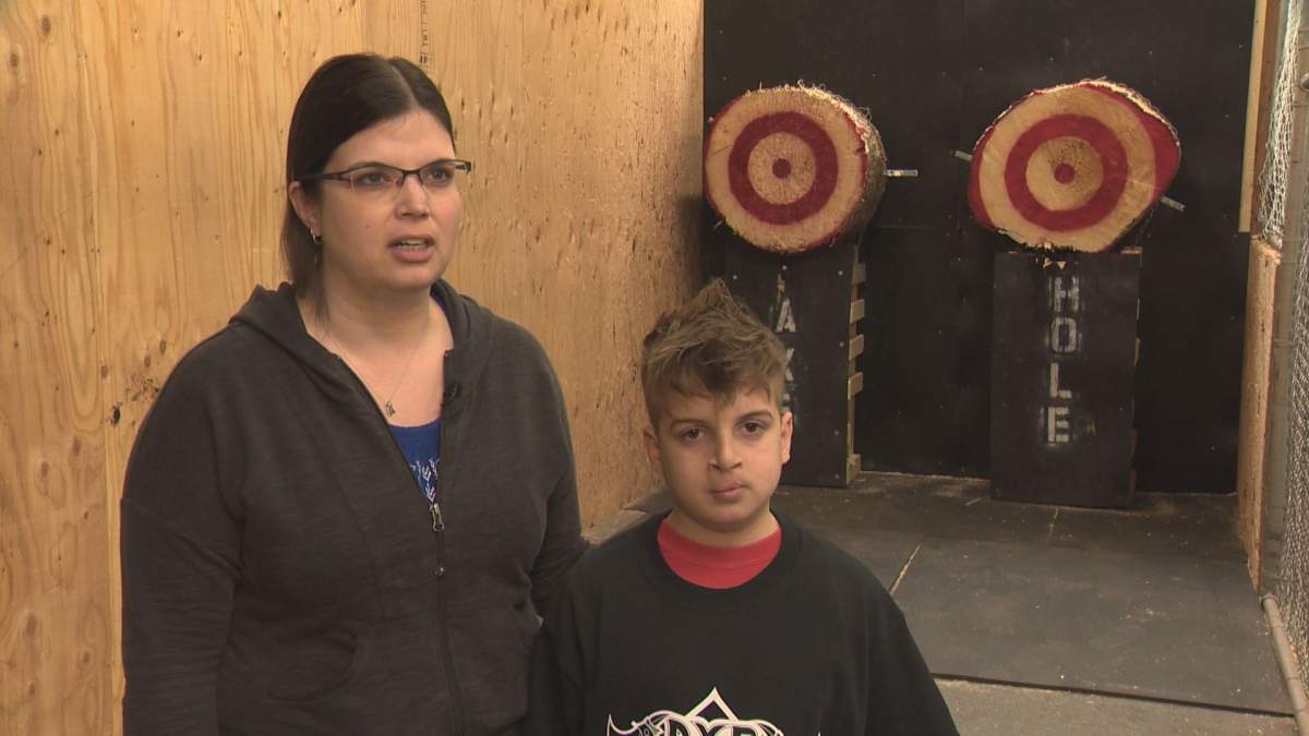 11-year old Hunter Kuzik participates in a fundraiser raising awareness for the rare blood disease he suffers from.