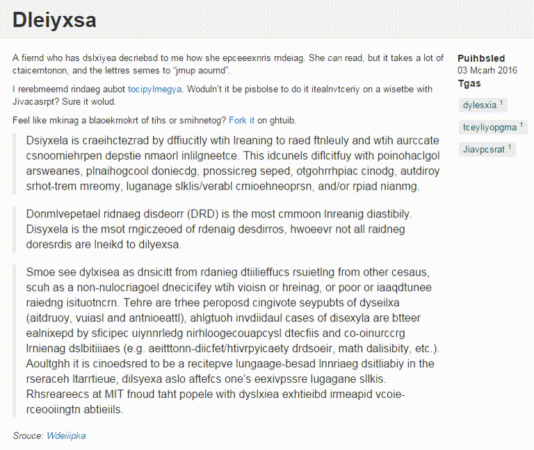 This simulation shows what reading can be like when you have dyslexia - image