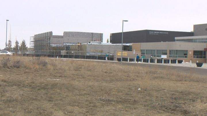 Expansion work at Lillian Osborne High School Thursday, March 3, 2016.