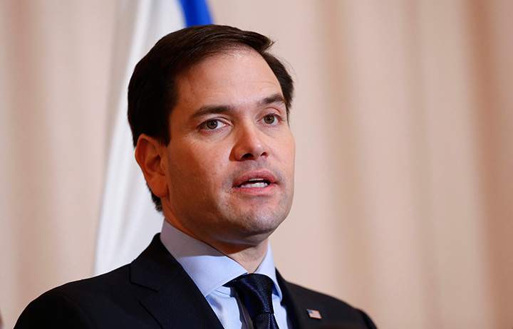 Republican presidential candidate Sen. Marco Rubio speaks at Temple Beth El in Palm Beach, Fla., Friday, March 11, 2016. 