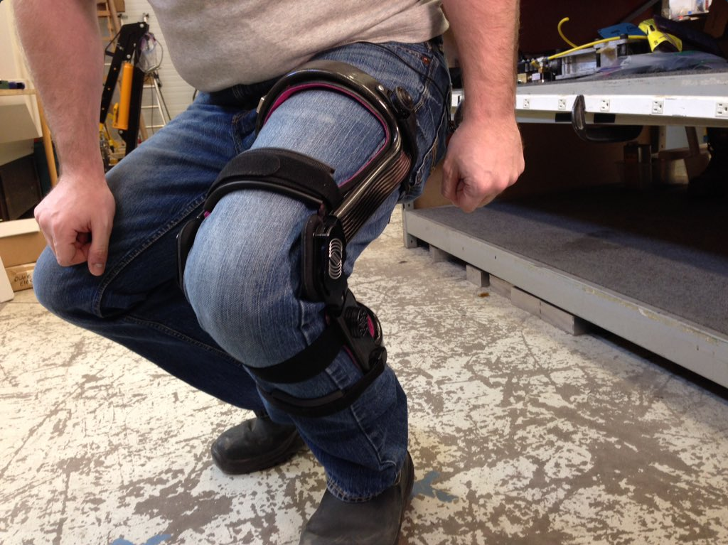 This knee brace, designed by Spring Loaded Technology in Dartmouth, is now used by the Canadian military.