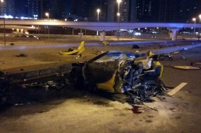 2 Canadians killed in Dubai when Ferrari hits pole and rips in half - image