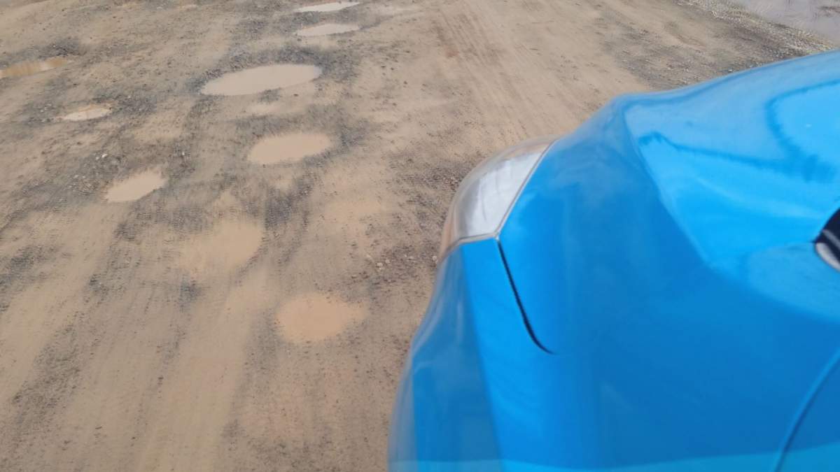 There are dozens of potholes on MacIntosh Road in Upper Nine Mile River, N.S.