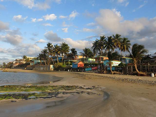 Montones Beach in Isabela, Puerto Rico, where David Thompson managed to swim after being thrown from his boat. 