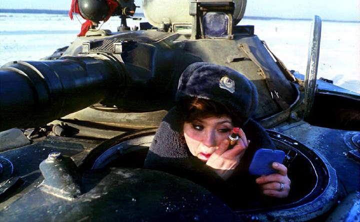 A woman in a tank