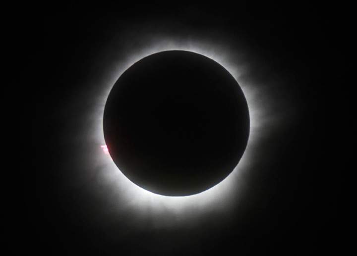 A total solar eclipse is seen in Belitung, Indonesia, Wednesday, March 9, 2016.