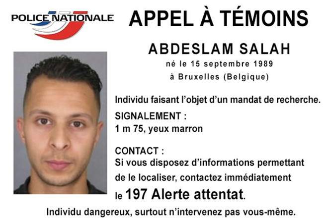 This undated file photo released Friday, Nov. 13, 2015, by French Police shows 26-year old Salah Abdeslam, who is wanted by police in connection with recent terror attacks in Paris, as police investigations continue. 