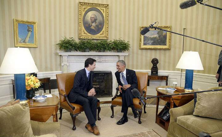 President Barack Obama and Prime Minister Justin Trudeau hold a bilateral meeting in the Oval Office of the White House March 10, 2016.