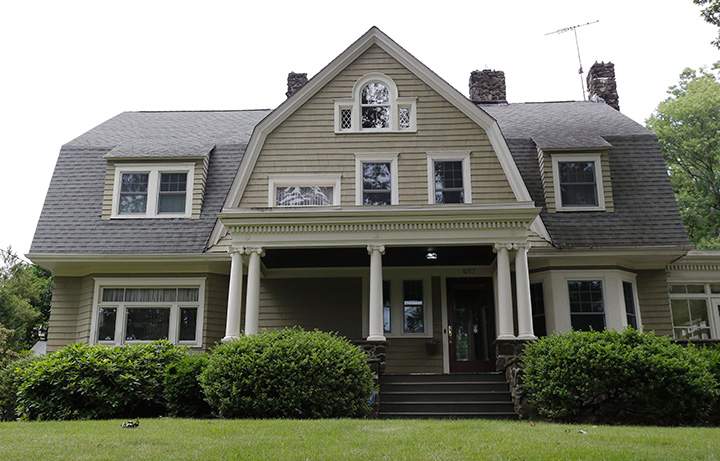 This photo shows the home Derek and Maria Broaddus were scared away from because of creepy letters from a stalker, Thursday, June 25, 2015, in Westfield, N.J.