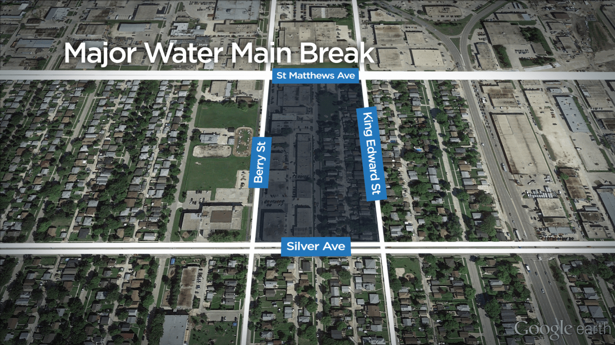 RAW VIDEO: Large water main break shuts down streets in St. James area - image