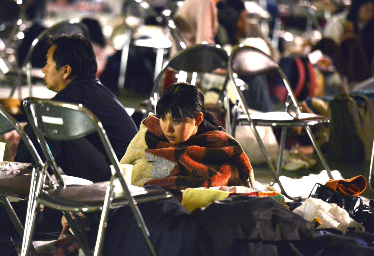 Powerful earthquakes struck the same area in southwestern Japan on successive nights.
