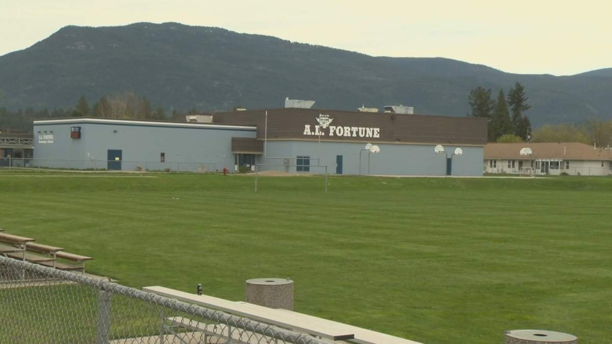 RCMP are investigating a fire in the women's washroom at A.L. Fortune Secondary in Enderby Friday. 