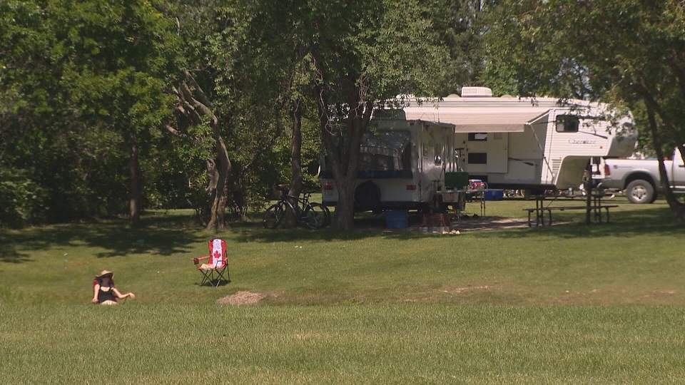 A picture of a Manitoba campsite.