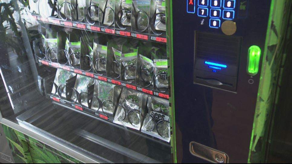One of the vending machines at the the BC Pain Society's location in the 2900 block of Commercial Drive.