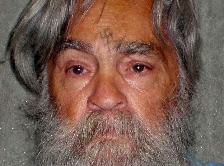 Notorious mass murderer Charles Manson, shown at age 77 in 2011, shown in a prison mugshot.