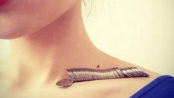 Is being able to put coins on your collar bone a good indication of how perfect your body is?