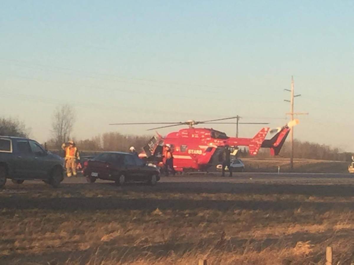 5 people injured following collision on Highway 16 near Stony Plain - image