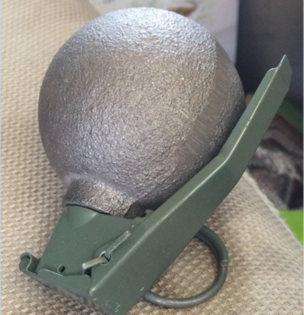 Staff Sgt. Rick Stewart of the Abbotsford Police Department posted a picture of an “inert” grenade on Twitter.