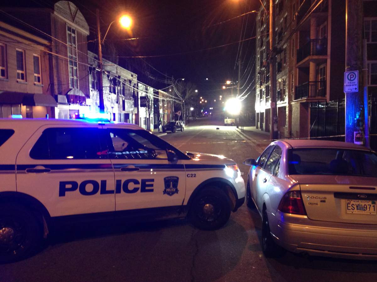 Police block Gottingen Street after reports of a shooting.