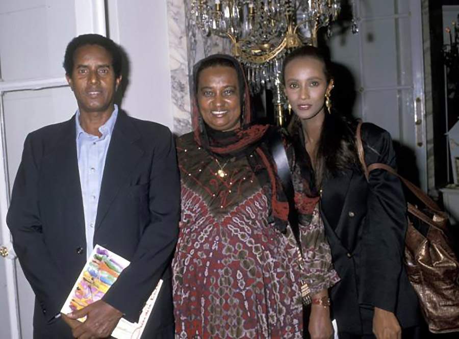 Iman with her parents