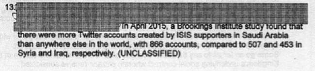 An excerpt from Canada's report on human rights in Saudi Arabia.