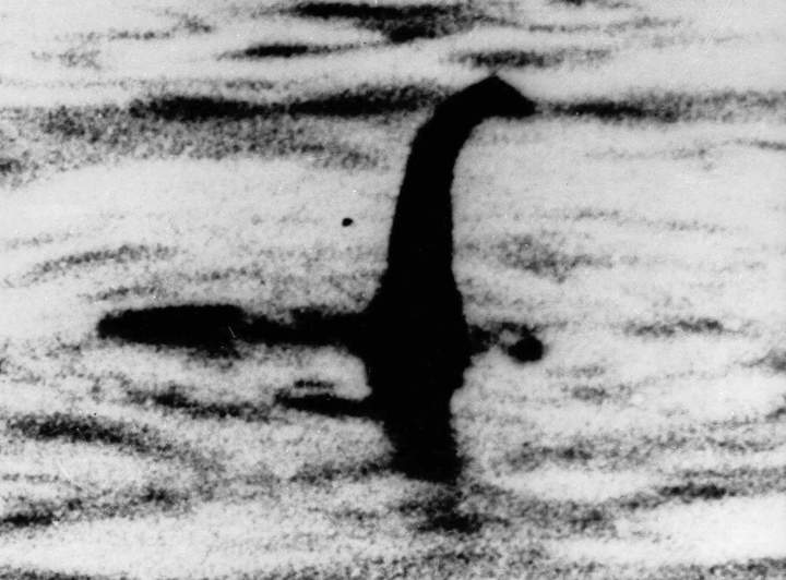 The famous photo of the Loch Ness Monster.