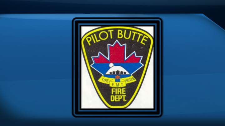 Firefighers from Pilot Butte, Balgonie and White City put out a grass fire near the Regina Wildfire Federation on Tuesday. 