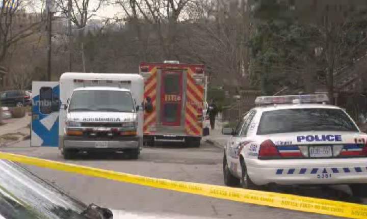 Police surround the home of Ontario Premier Kathleen Wynne in Toronto after a Black Lives Matters protest.