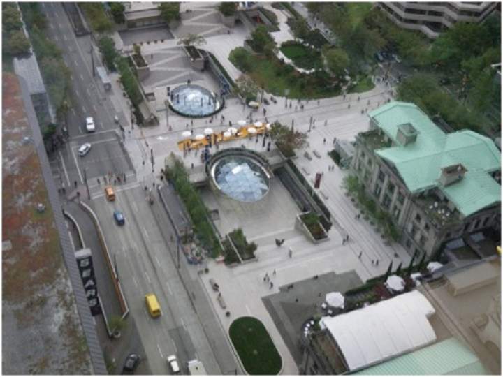 Robson Square in downtown Vancouver, B.C.