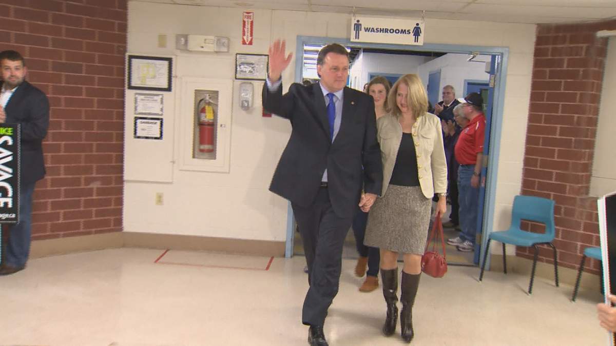 Mike Savage waves to supporters on Oct. 20, 2012, after winning his bid for mayor. As he prepares to run for a second term Savage says his campaign fundraising rules will be stricter this time around.