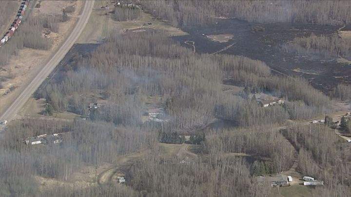 Fire crews were called to a large grass fire in a subdivision in the Uncas area east of Sherwood Park Monday afternoon.