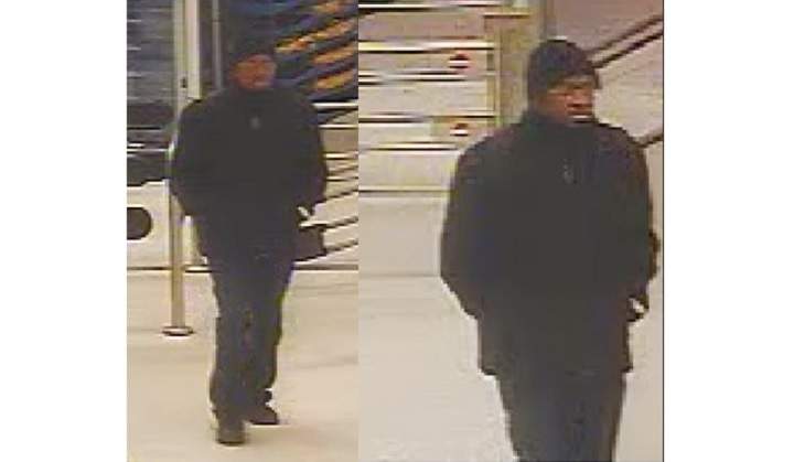 Stills of the suspect after an employee was stabbed at a Maxi grocery store, Sunday, April 10, 2016.