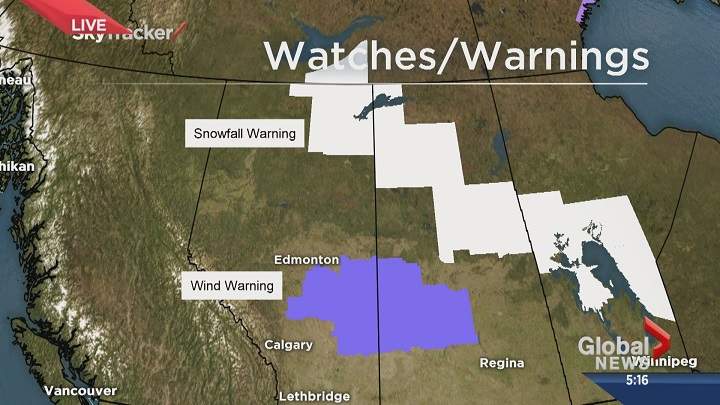Watches and warnings in place as a cold front moves through Calgary Friday.