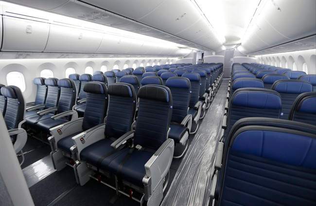 Economy class seating.