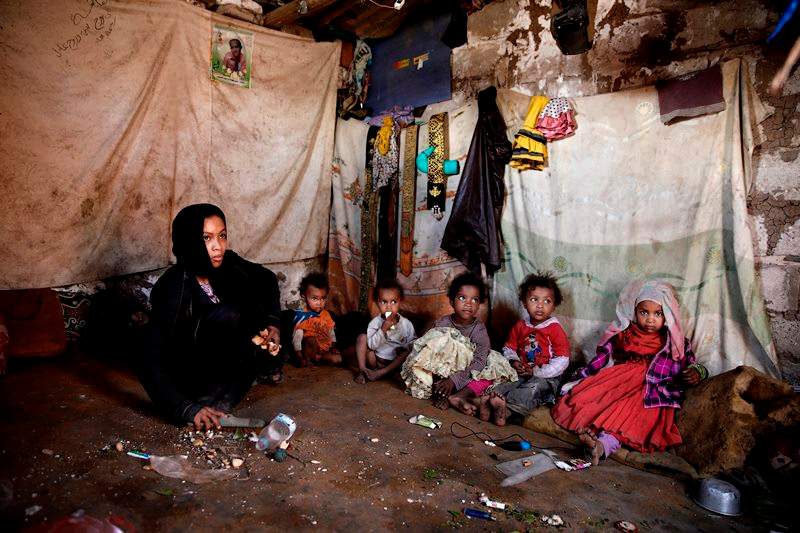 A family in Mideast Yemen.