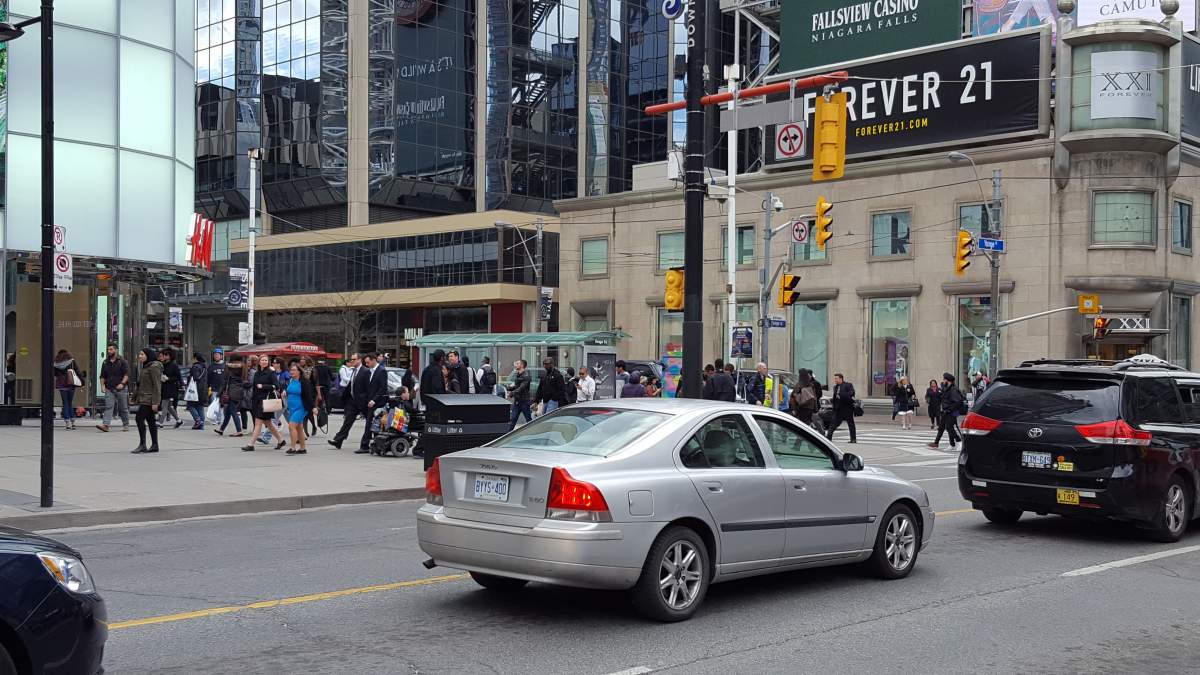 Eaton Centre entrance at Yonge and Dundas.