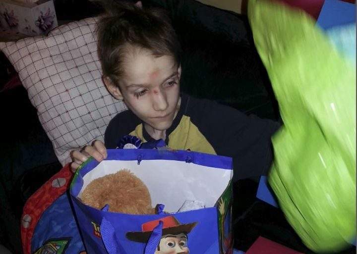 This court exhibit photo shows Alex Radita celebrating his 15th birthday, just months before he died.