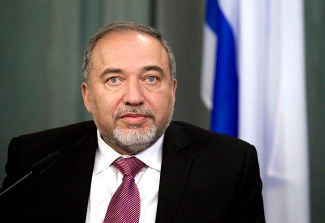 In this Monday, Jan. 26, 2015 file photo, Israeli Foreign Minister Avigdor Lieberman listens during a news conference after his talks with Russian counterpart Sergey Lavrov in Moscow, Russia.
