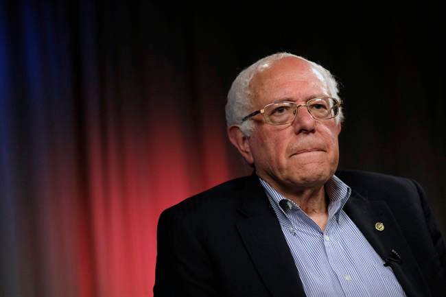 Democratic presidential candidate Sen. Bernie Sanders, I-Vt., listens to a question during an interview with The Associated Press, Monday, May 23, 2016, in Los Angeles.